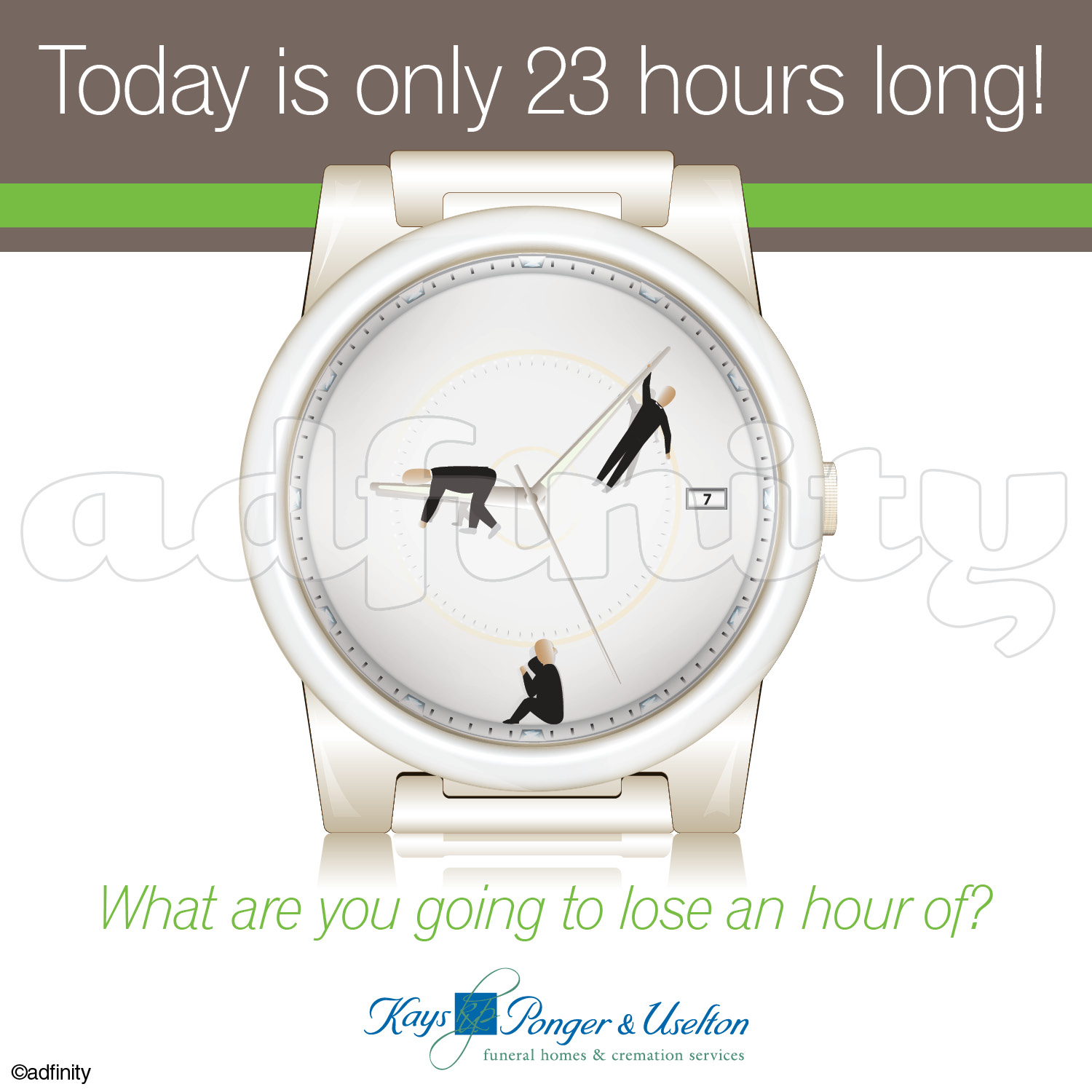 Today is only 23 hours long! (Facebook) adfinity