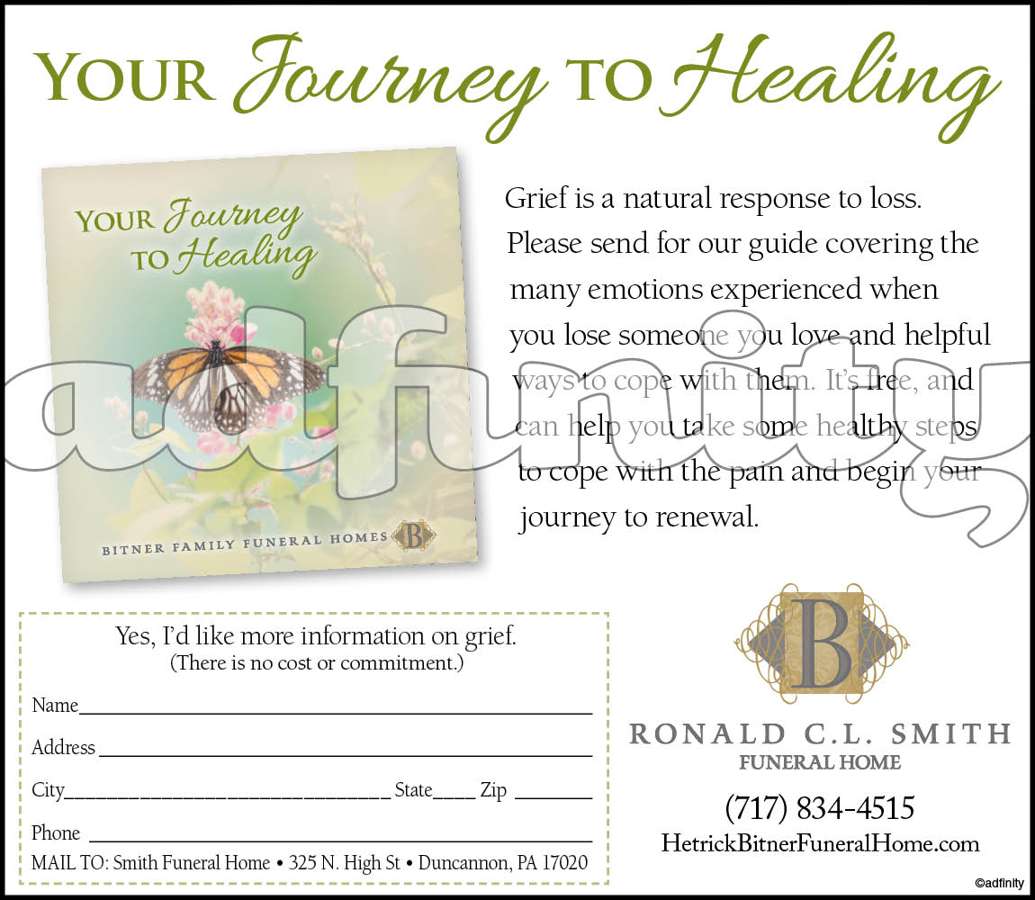 Your Journey To Healing Ad (Grief Resources Brochure) adfinity