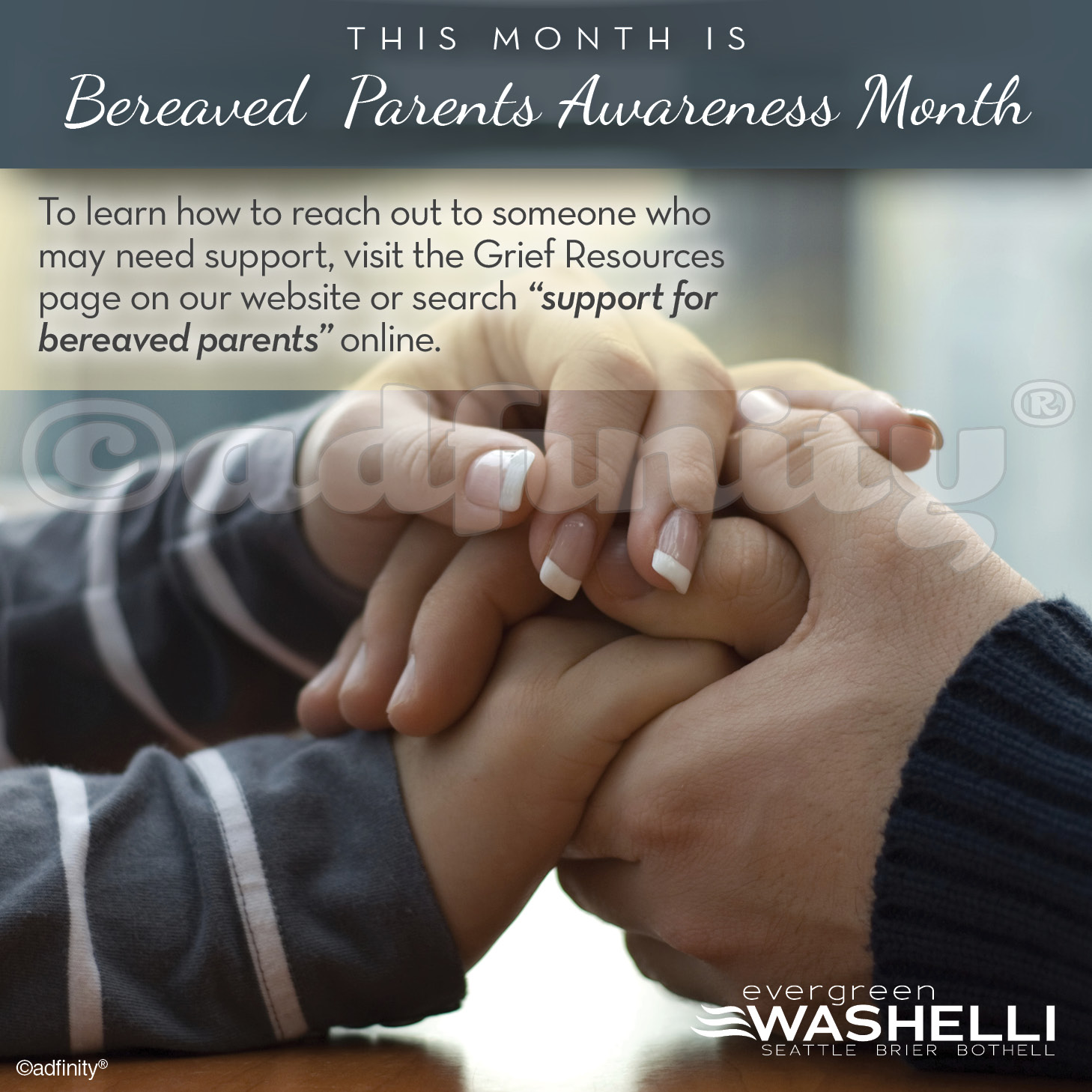 This month is Bereaved Parents Awareness Month (Facebook) adfinity