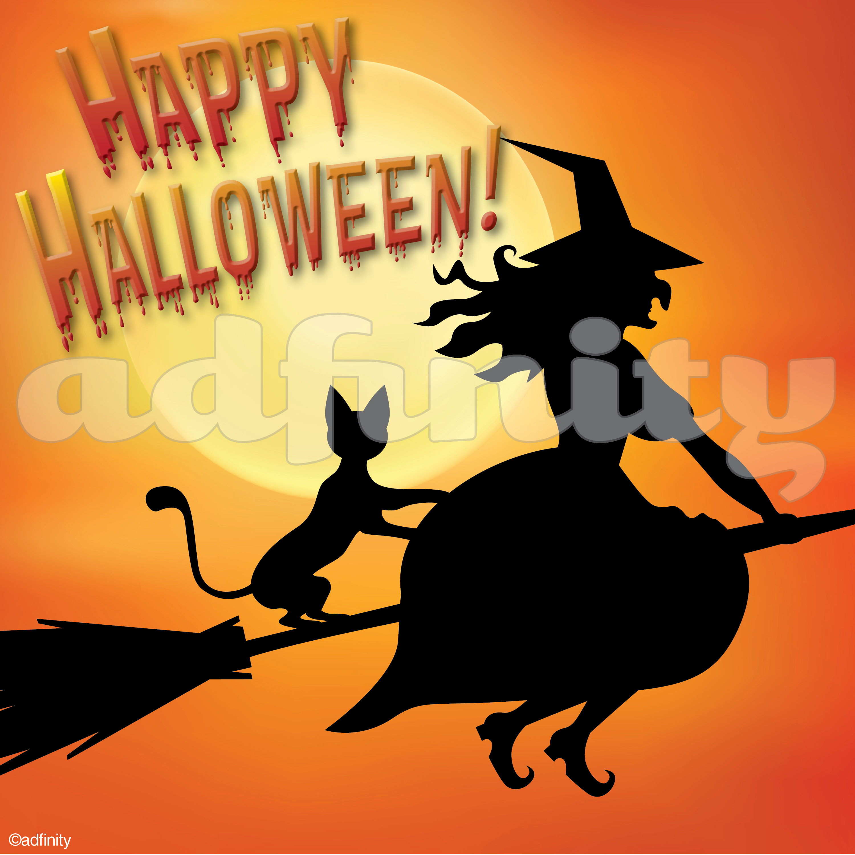 Happy halloween witch facebook adfinity
