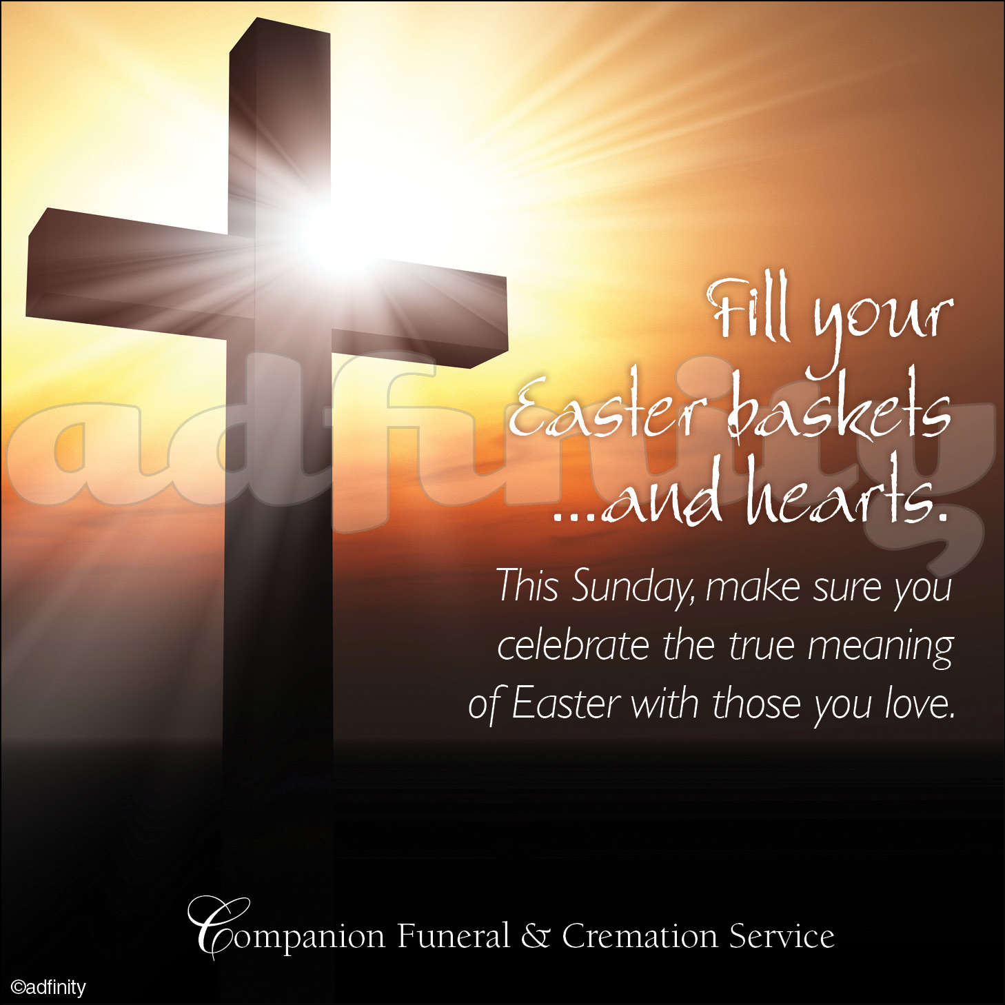 Fill your Easter baskets... and hearts. (Facebook) adfinity
